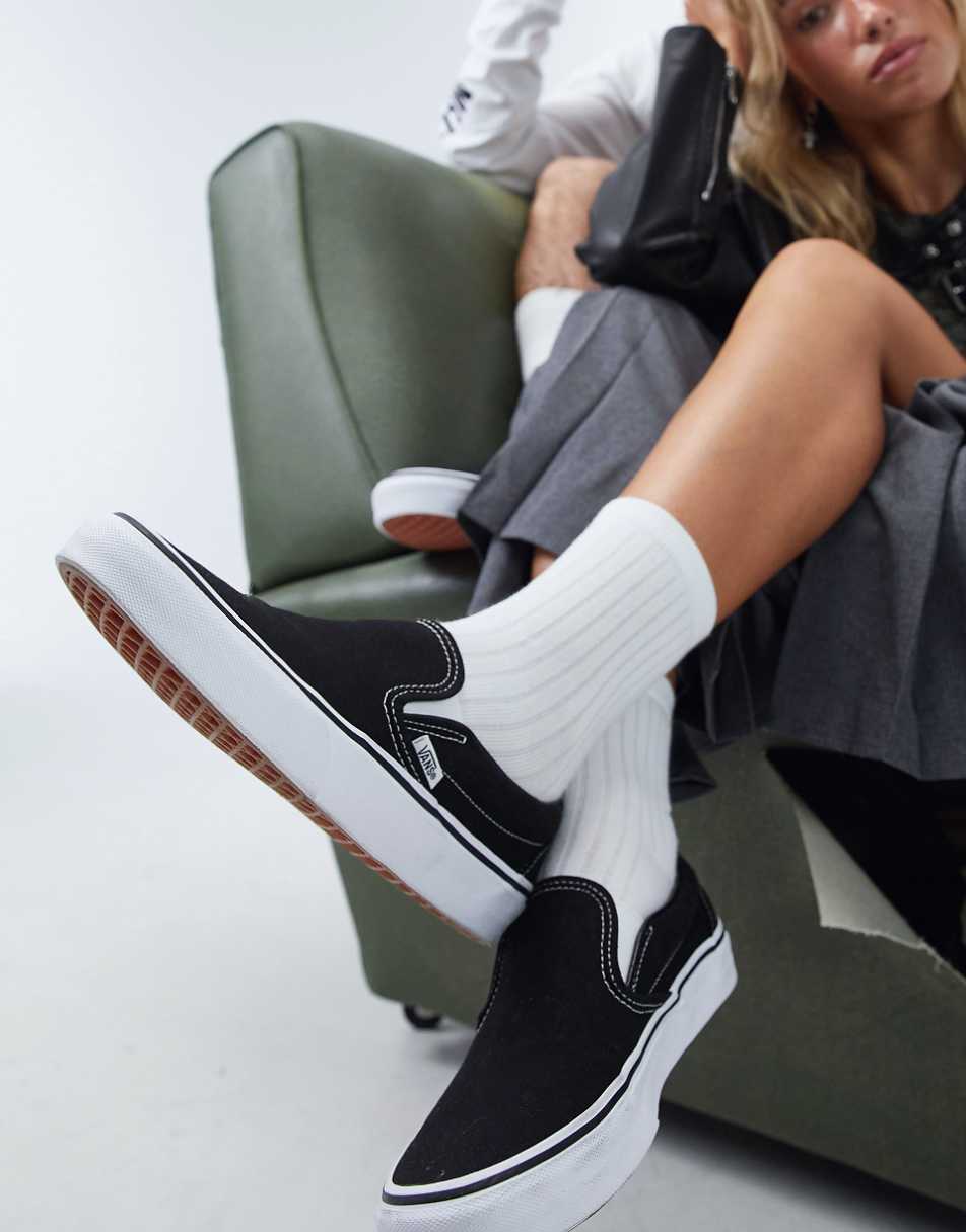 Vans Classic Slip-On sneakers in black and white