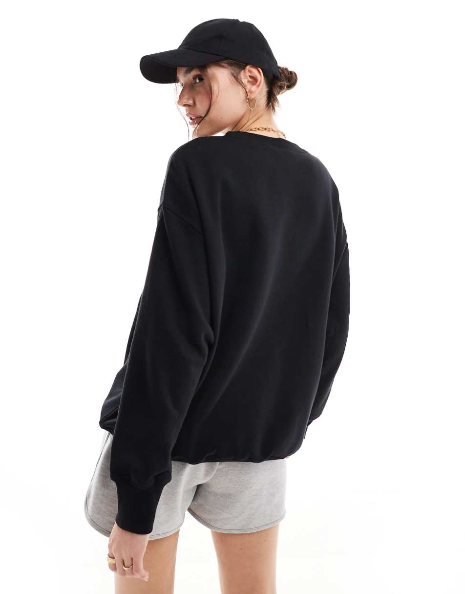 Nike Phoenix Fleece oversized sweatshirt in black