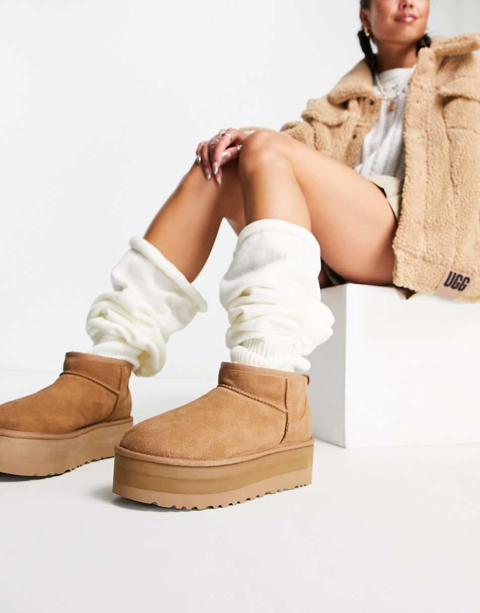 UGG Classic Ultra Mini platform boots in chestnut