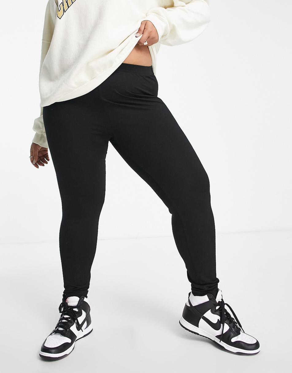 ASOS DESIGN Curve leggings in black