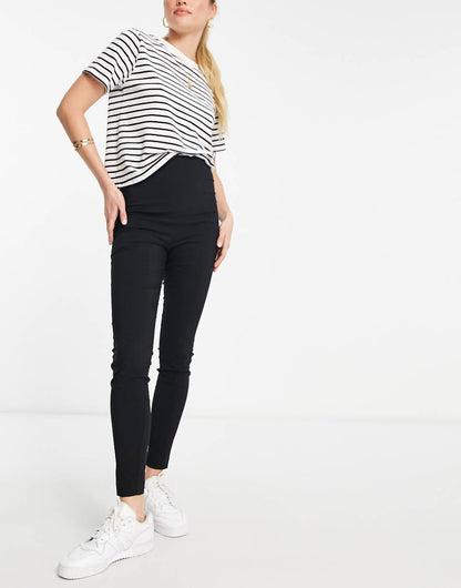 ASOS DESIGN Tall high waist skinny fit tailored pants in black