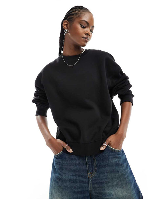 Weekday Essence sweatshirt in black