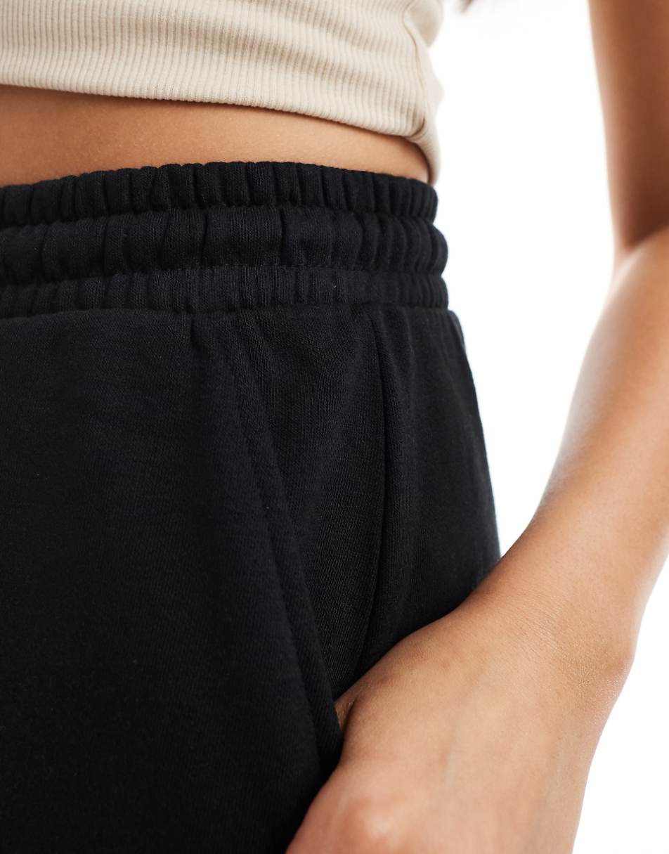 ASOS DESIGN sweatshirt fabric running short in black