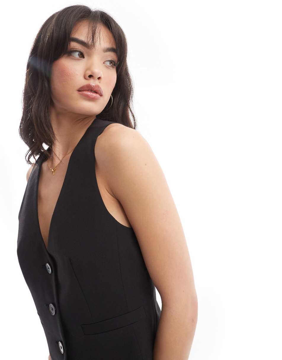 ASOS DESIGN vest in black