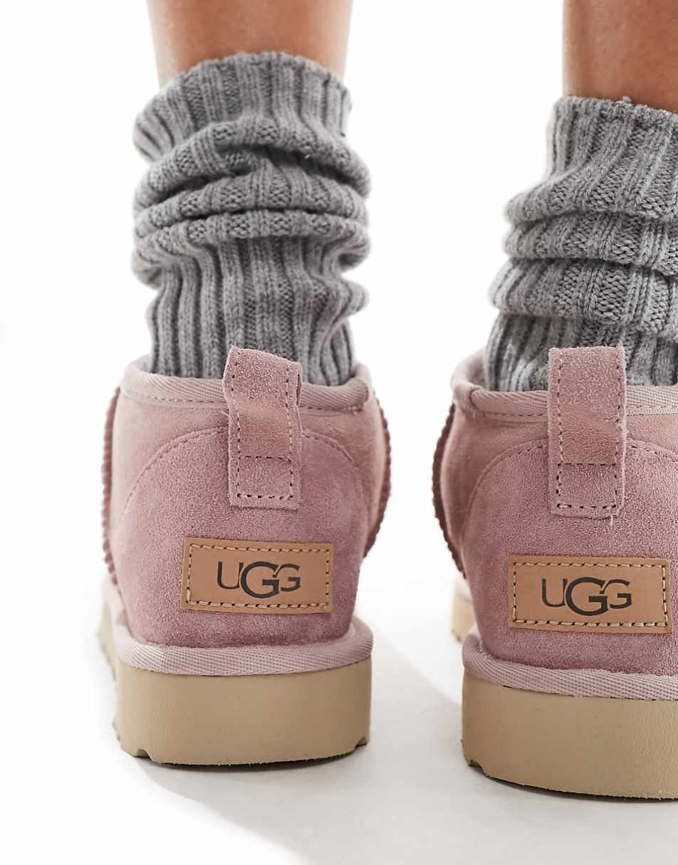 UGG Classic ultra mini boots in pink