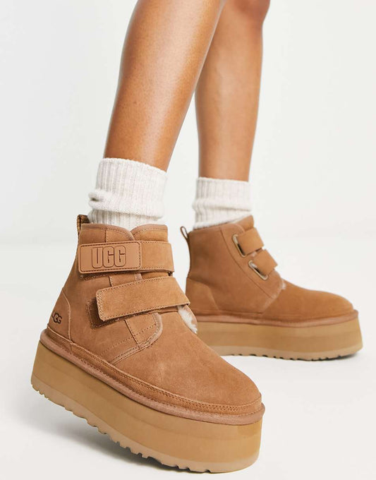 UGG Neumel platform boots in chestnut