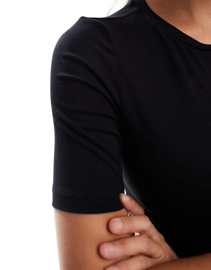 ASOS DESIGN skinny fit t-shirt bodysuit in black