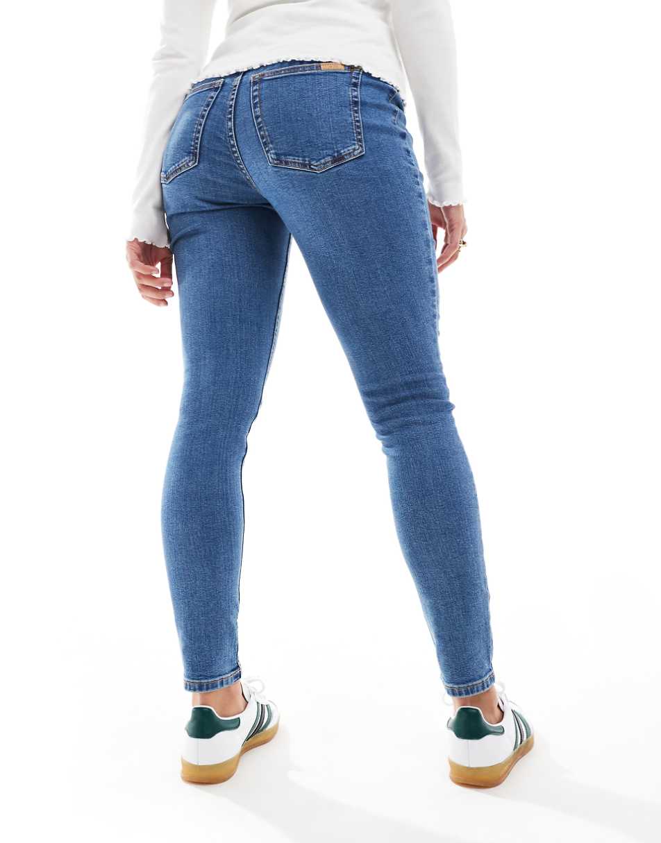 ASOS DESIGN Maternity ultimate skinny jeans with over bump in blue