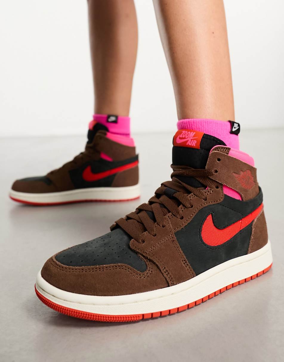 Air Jordan 1 Retro High sneakers in brown and pink