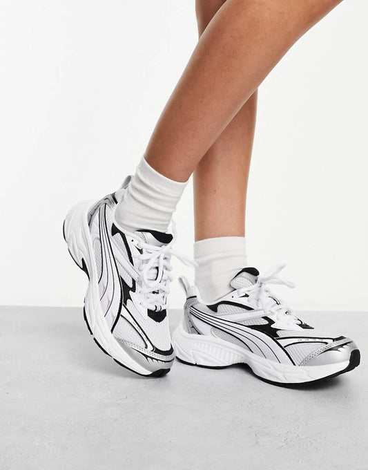 PUMA Morphic sneakers in black & white