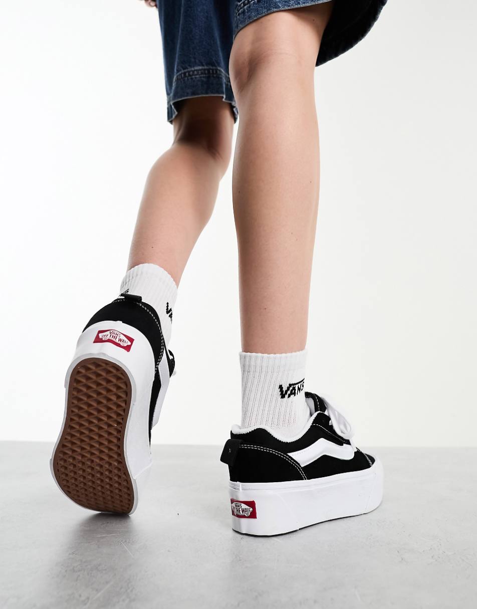 Vans Knu Stacked Platform sneakers in black