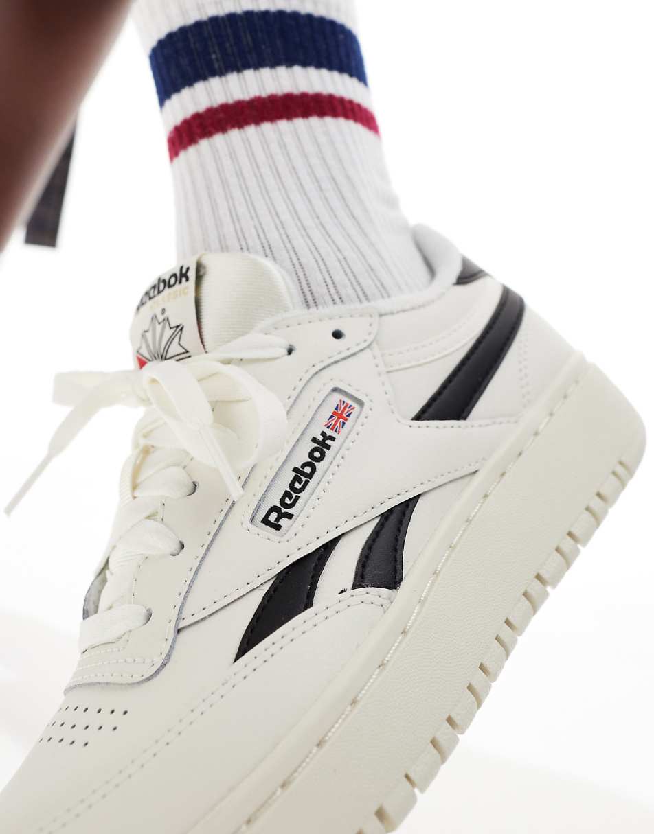 Reebok Club C 85 Double sneakers with black detail in cream