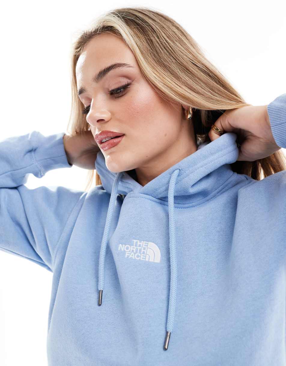 The North Face Evolution Hi Lo hoodie in light blue