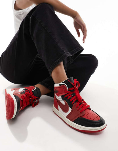 Nike Air Jordan 1 Method of Make sneakers in red and black