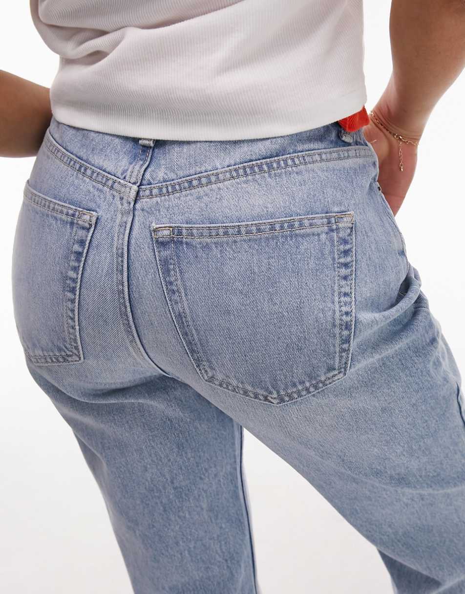 Topshop Hourglass Original high rise Mom jeans in bleach