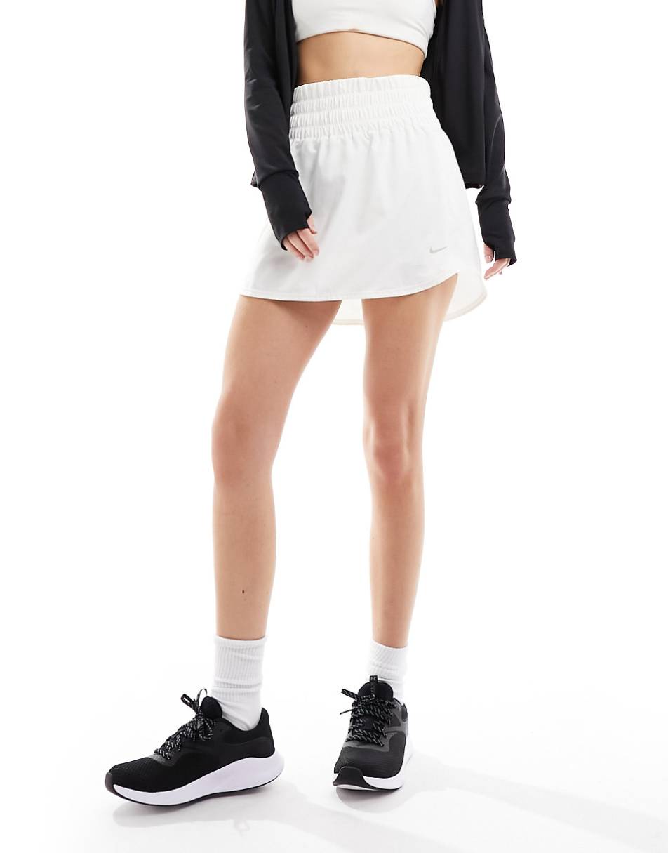 Nike one training skirt in white