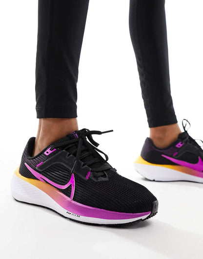 Nike Running Pegasus 40 sneakers in black with ombre detail