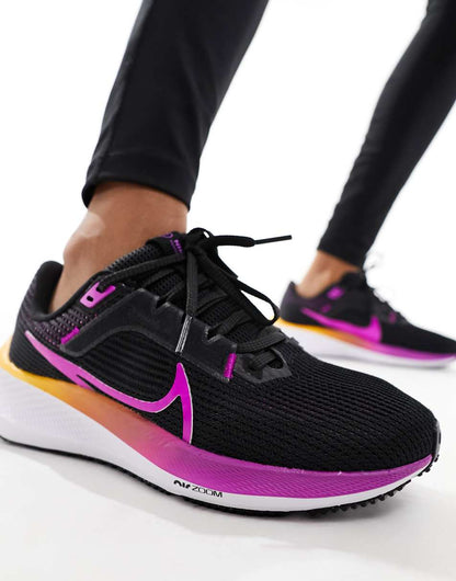 Nike Running Pegasus 40 sneakers in black with ombre detail