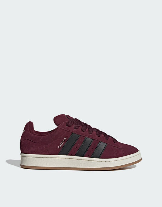 adidas Originals Campus 00s gum sole sneakers in burgundy