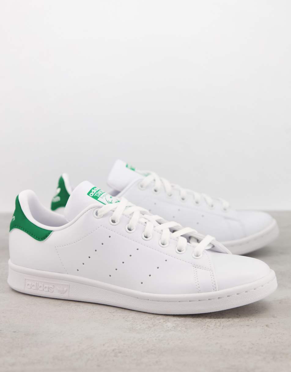 adidas Originals Stan Smith leather sneakers in white with green tab