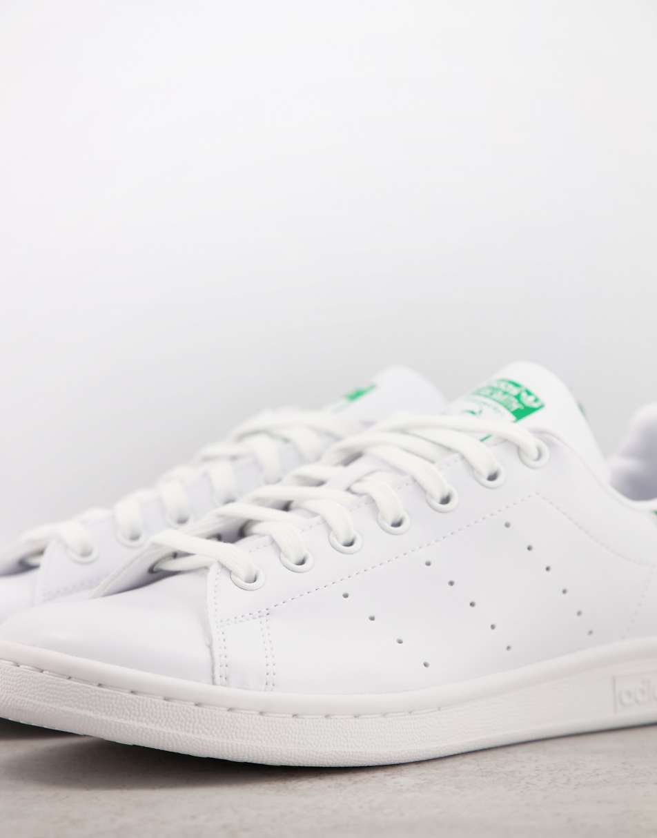 adidas Originals Stan Smith leather sneakers in white with green tab