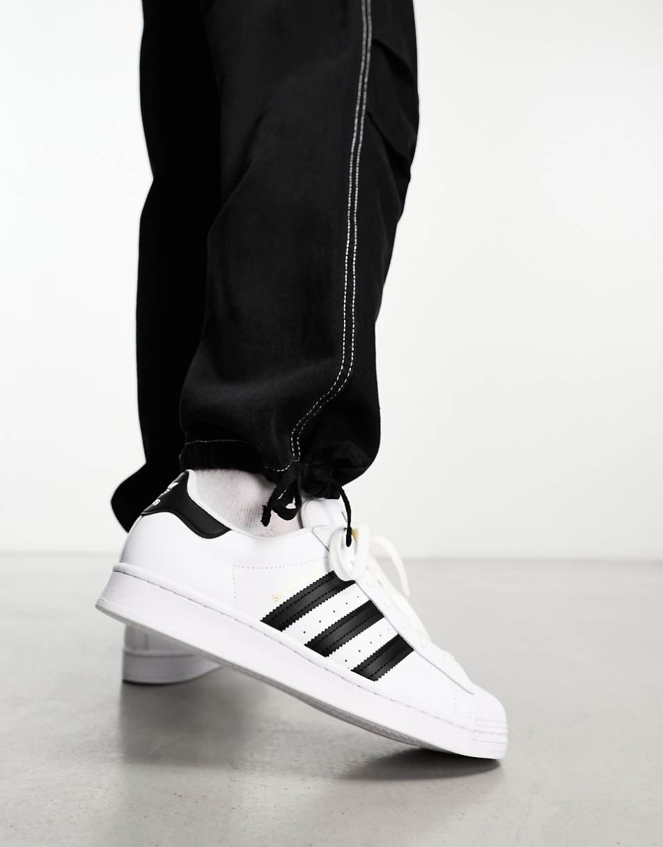 adidas Originals Superstar sneakers in white and black