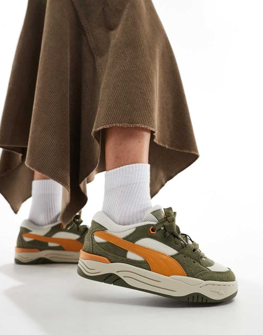 PUMA 180 sneakers in khaki and white