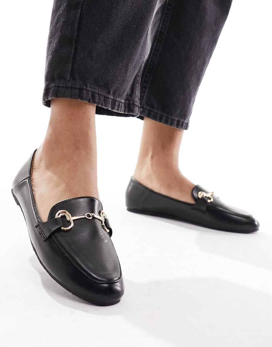 RAID Amiela horsebit loafers in black