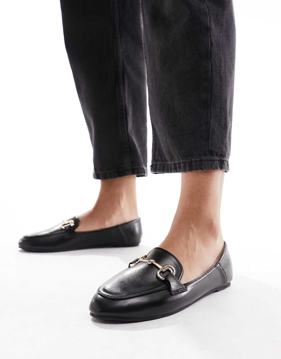 RAID Amiela horsebit loafers in black