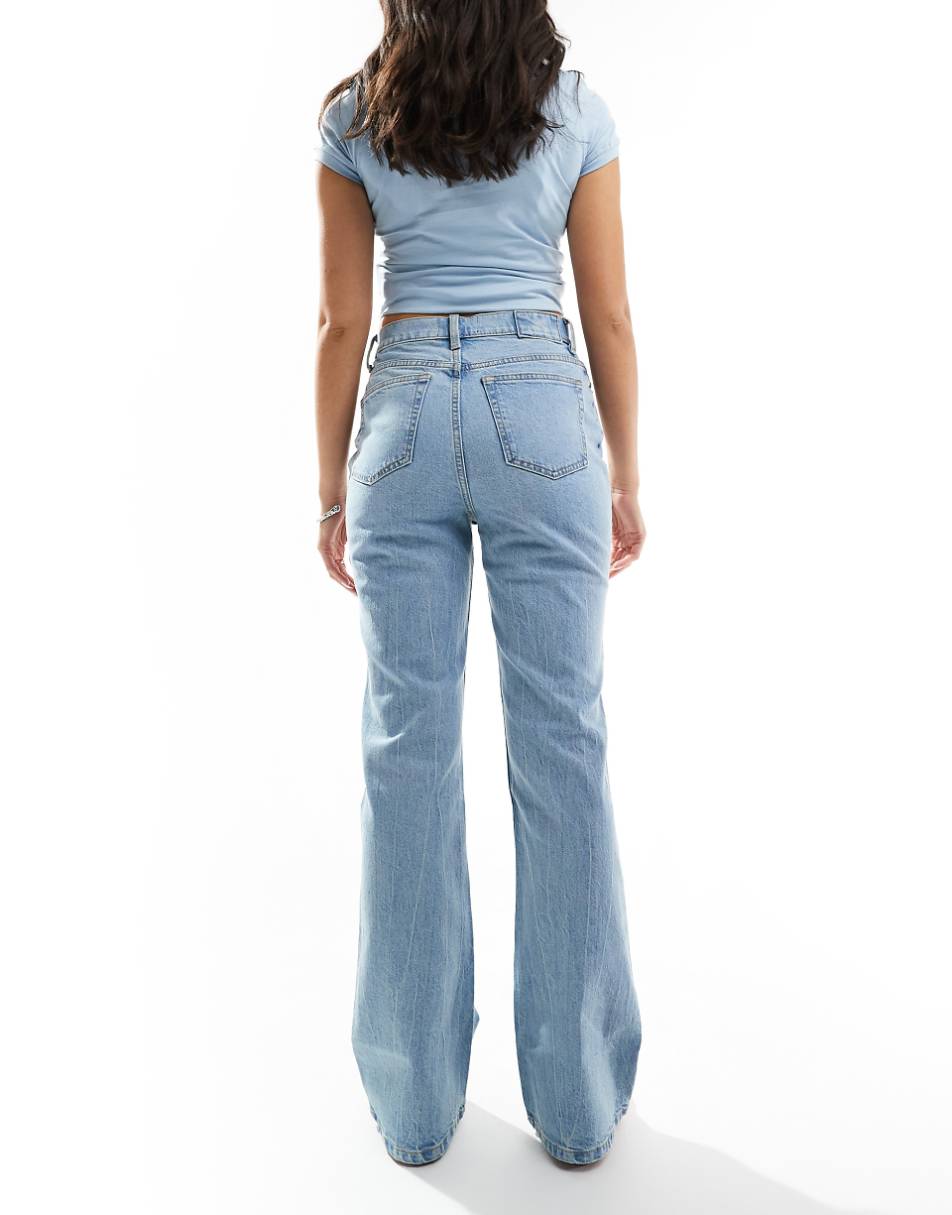 ASOS DESIGN flared jeans in light blue