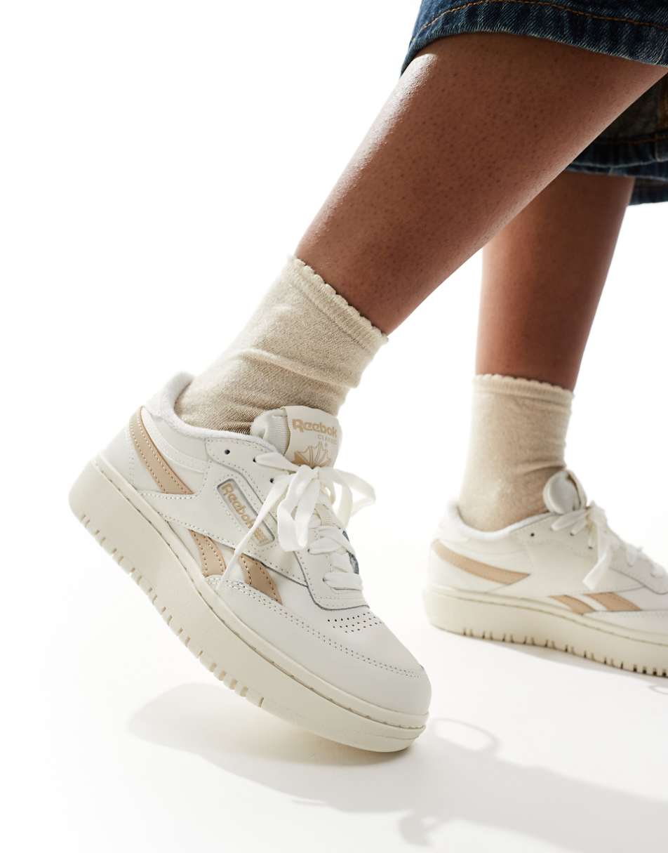 Reebok Club C Double Revenge sneakers in off white & beige detail