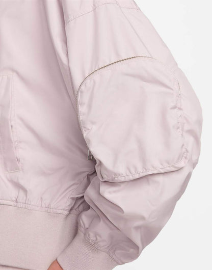 Nike Essenitals oversized bomber jacket in light pink