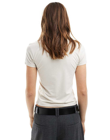 Nike Chill cropped t-shirt in off white