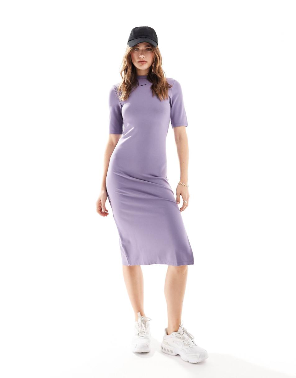 Nike Essentials midi dress in purple