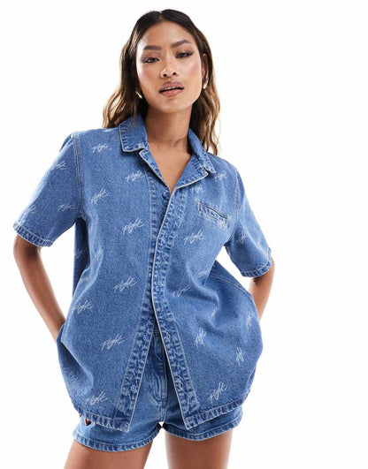 Jordan short sleeve denim shirt