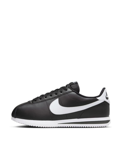 Nike cortez leather sneakers in black