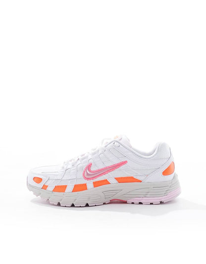Nike P-6000 sneakers in white with pink detail