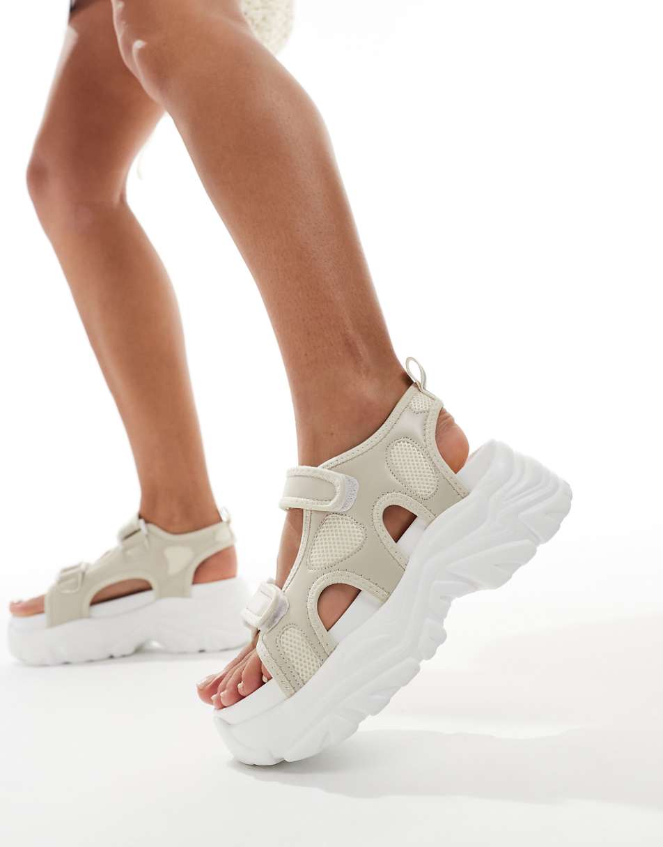 Truffle Collection super chunky sporty sandals in beige