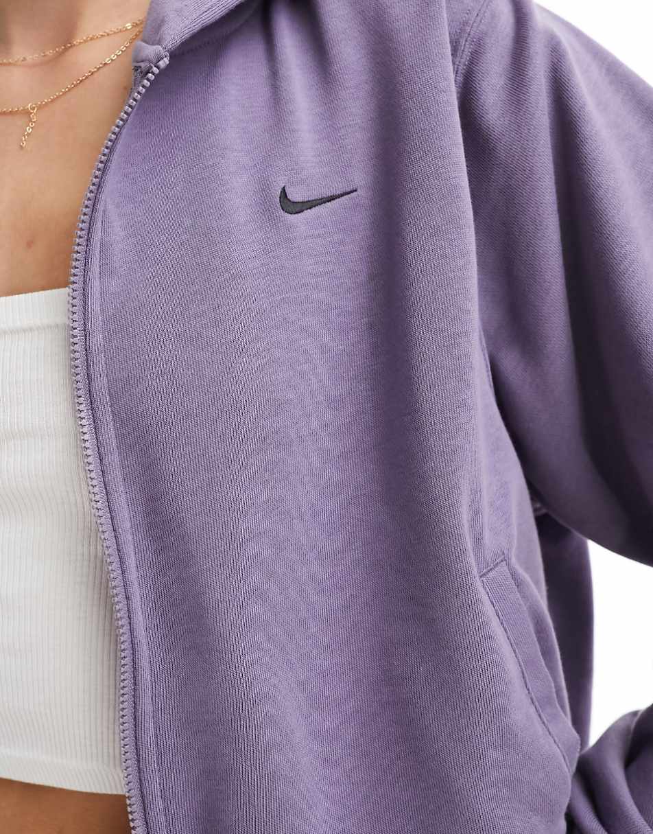 Nike Chill Knit zip through hoodie in purple