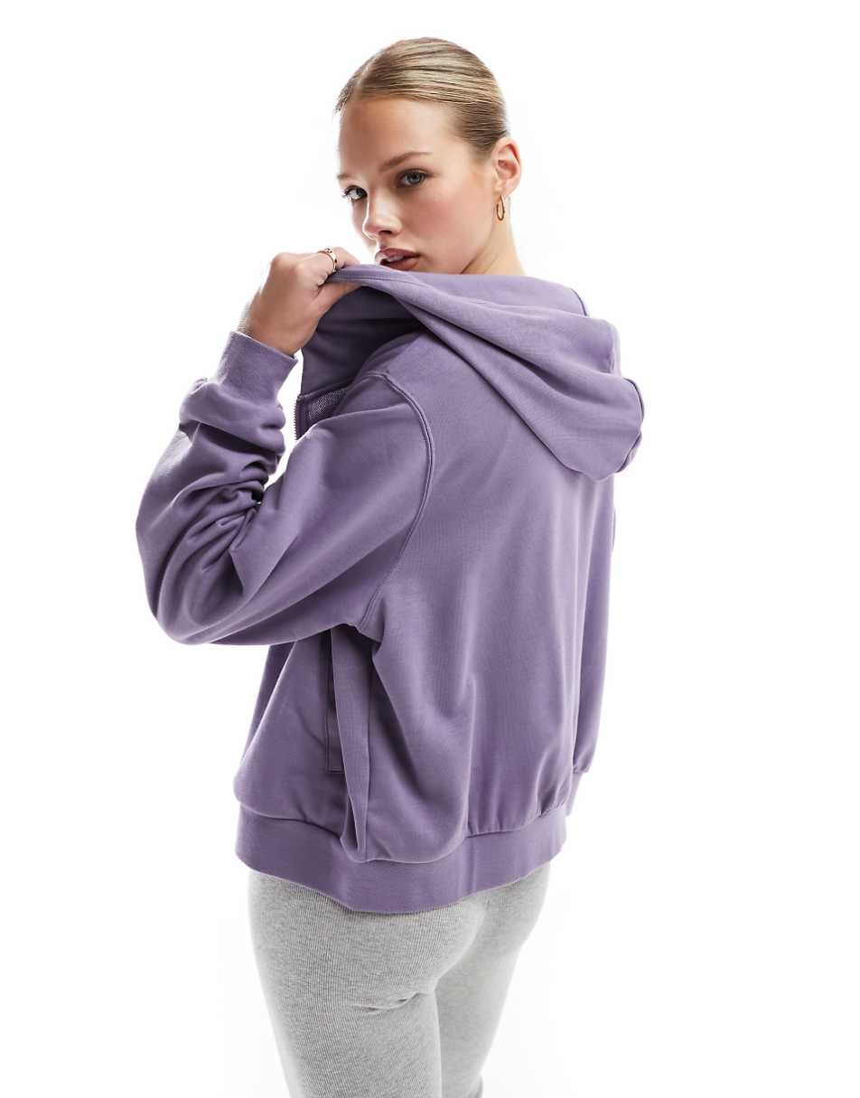 Nike Chill Knit zip through hoodie in purple