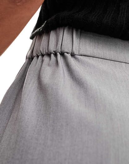 ASOS DESIGN tailored wide leg dad pant in gray