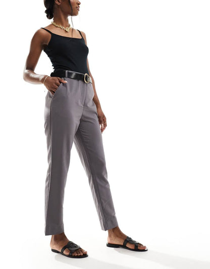 ASOS DESIGN tailored ankle length pants in gray
