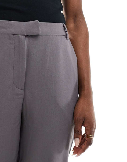 ASOS DESIGN tailored ankle length pants in gray