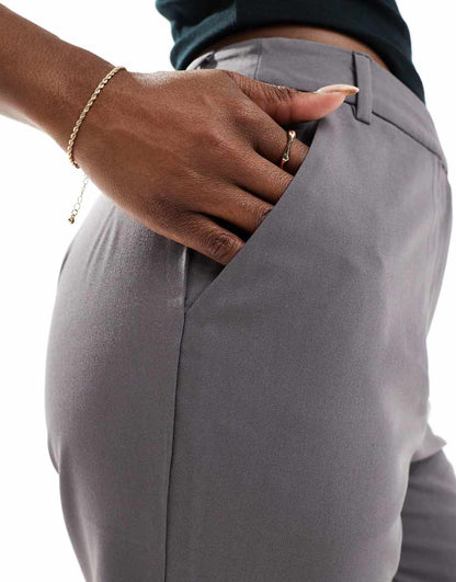 ASOS DESIGN tailored ankle length pants in gray