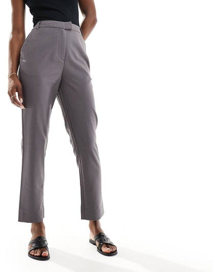ASOS DESIGN tailored ankle length pants in gray