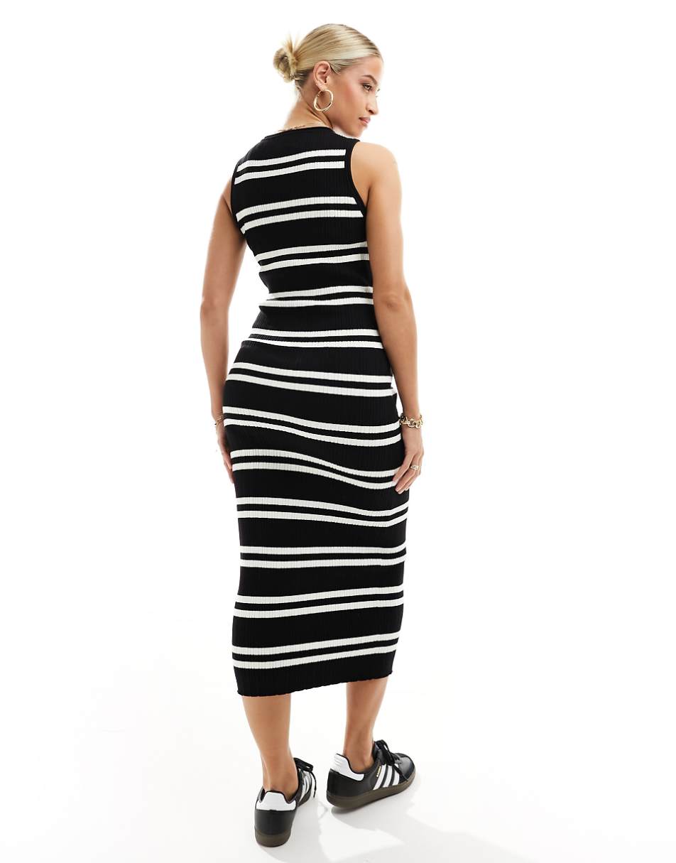 ASOS DESIGN Maternity knitted tank midaxi dress in stripe