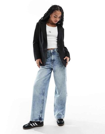 ASOS DESIGN Petite single breasted blazer in black