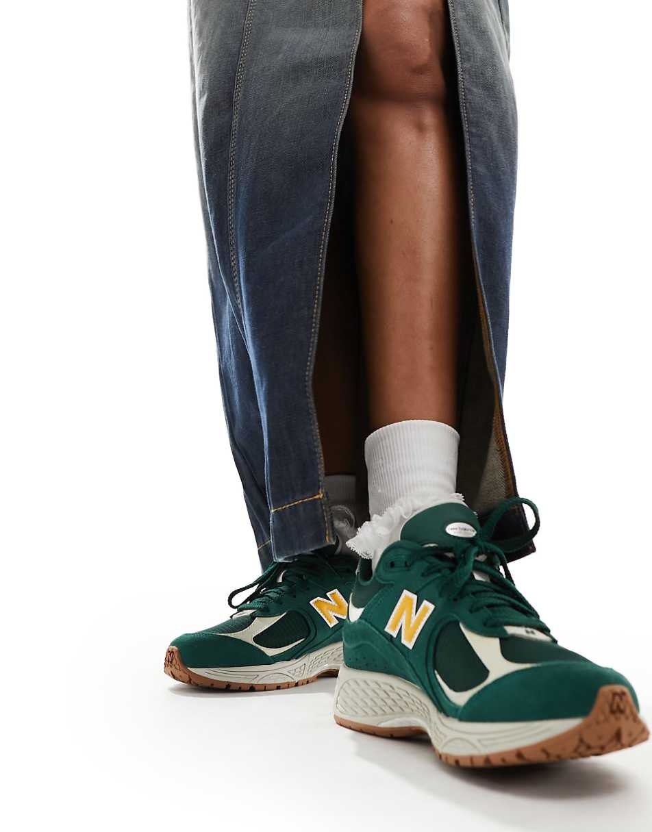 New Balance 2002 sneakers in green exclusive to ASOS