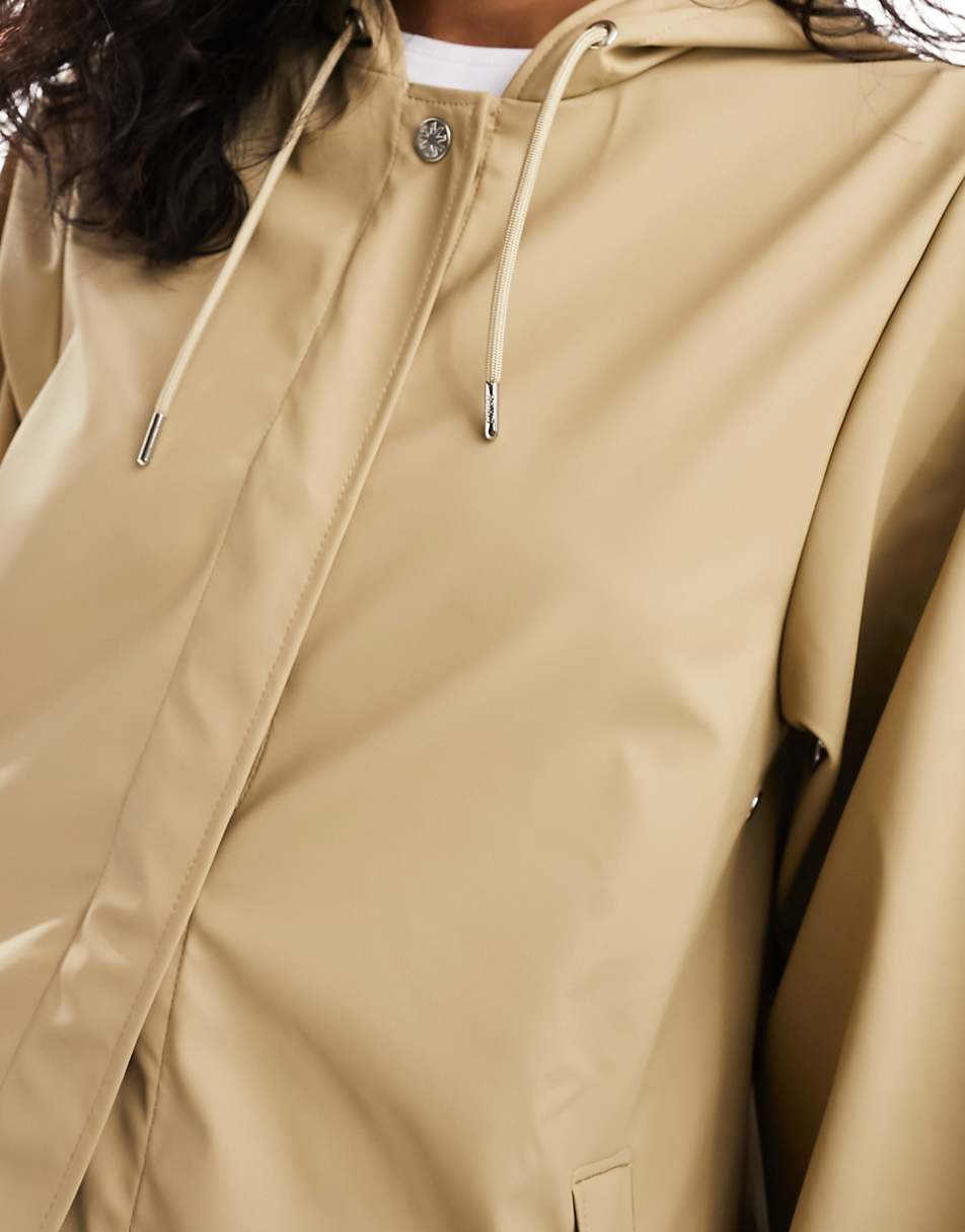 Rains A-line waterproof jacket in sand