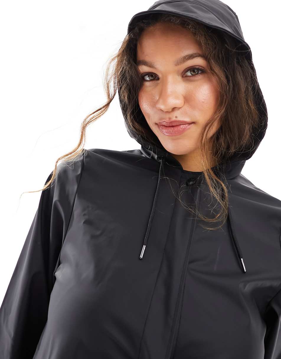 Rains A-line waterproof jacket in black